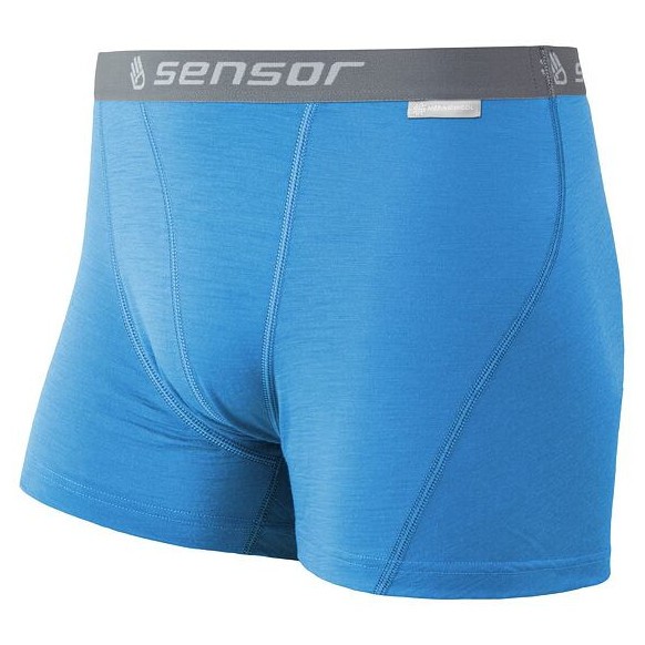 Boxerky Sensor Merino Wool Active modré Velikost: L / Barva: modrá