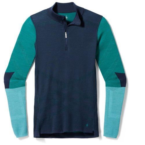 Dámské funkční triko Smartwool W Intrknt Thrml Mrn Bl Colorbl 1/4 Zip Velikost: M / Barva: tmavě modrá