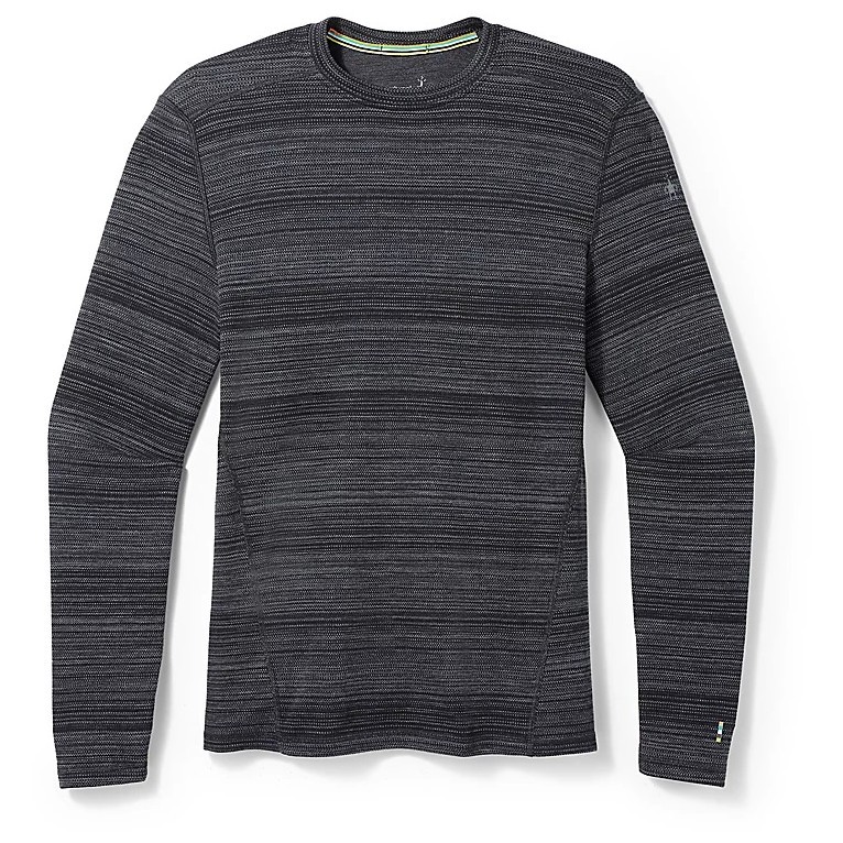 Pánské funkční triko Smartwool M Classic Thermal Merino Base Layer Crew Boxed Velikost: L / Barva: černá