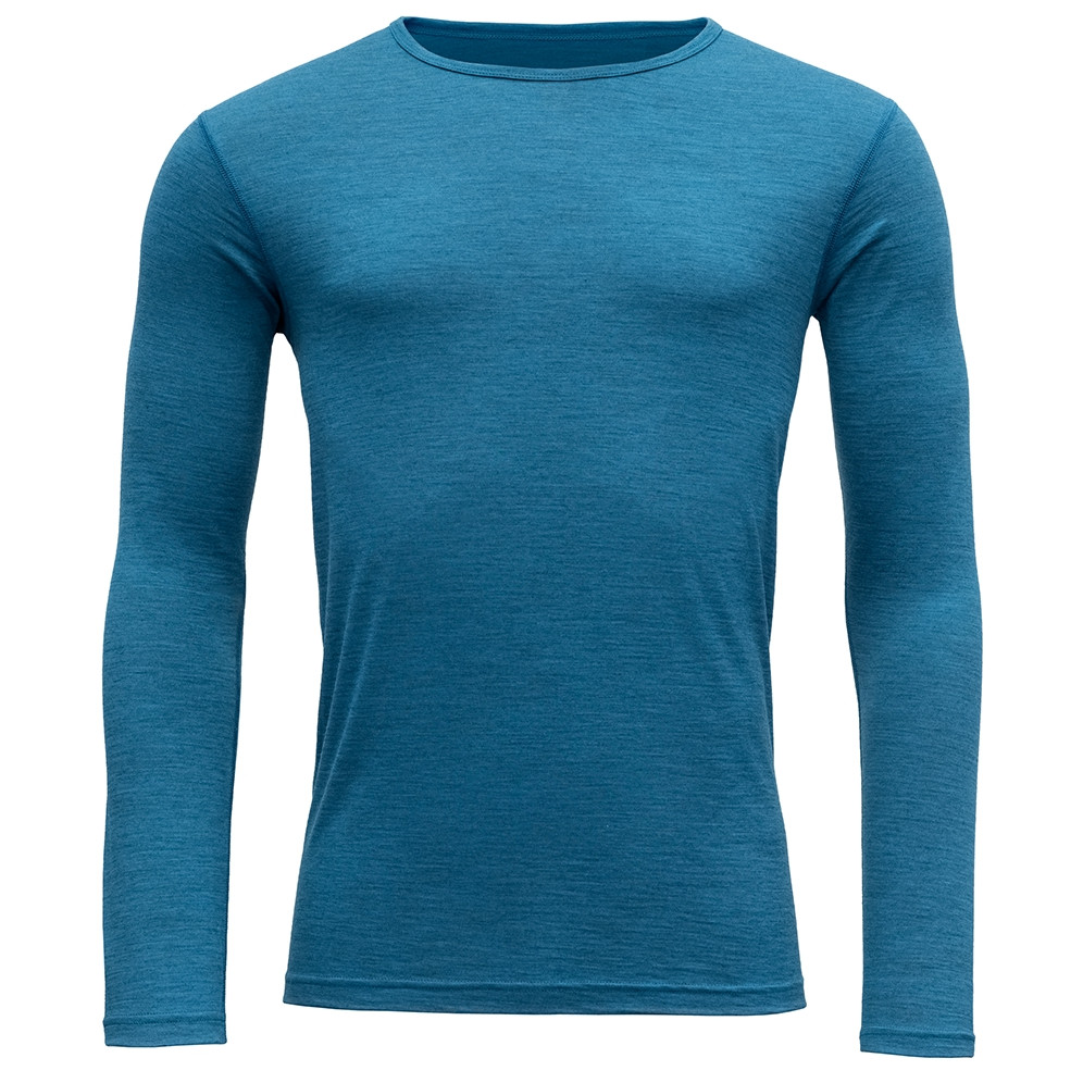 Pánské triko Devold Breeze Man Shirt long sleeve Velikost: L / Barva: modrá