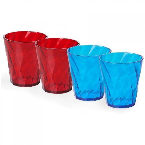 Sada skleniček Omada Tritan Water glass Set 0.35 l Barva: červená/modrá