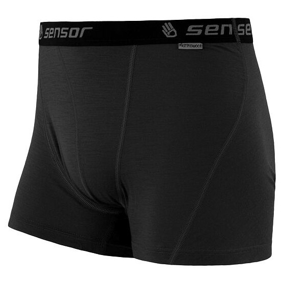 Boxerky Sensor Merino Wool Active černé Velikost: L / Barva: černá