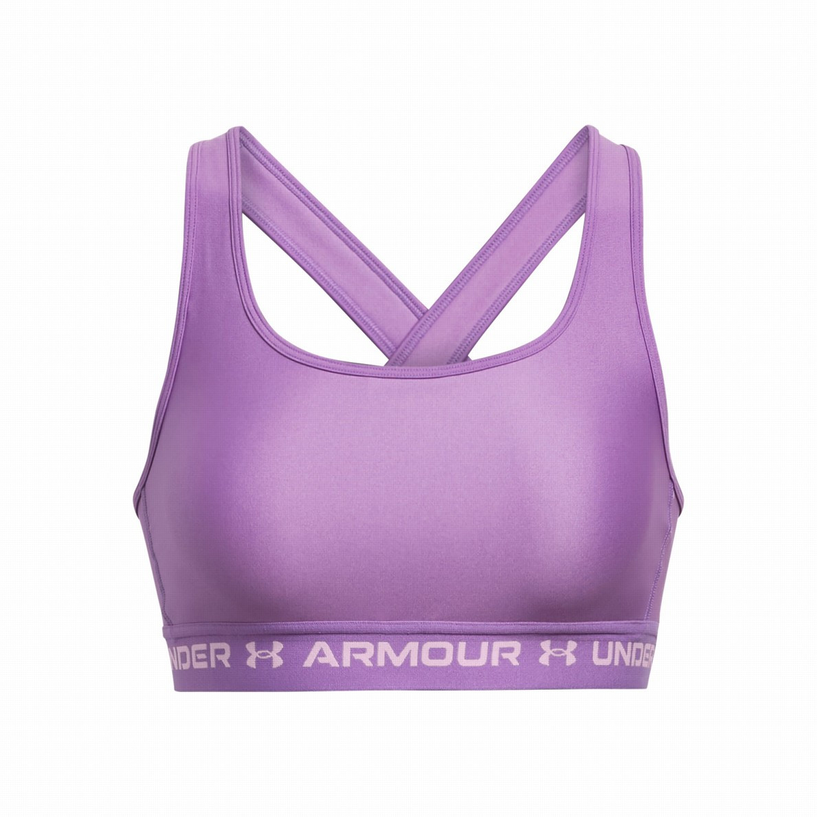 Podprsenka Under Armour Crossback Mid Bra Velikost: S / Barva: fialová