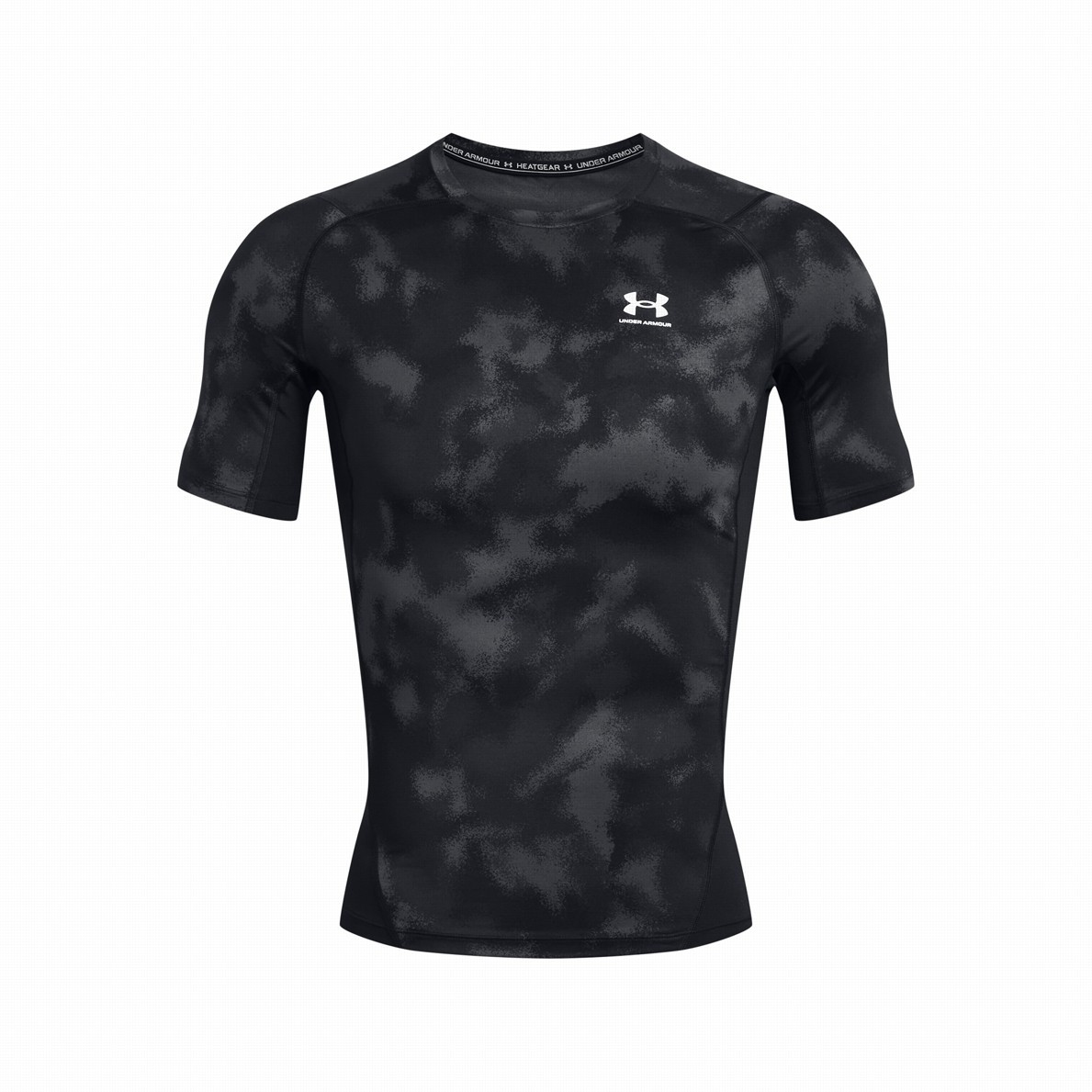 Pánské funkční triko Under Armour HG Armour Printed SS Velikost: XL / Barva: černá/šedá