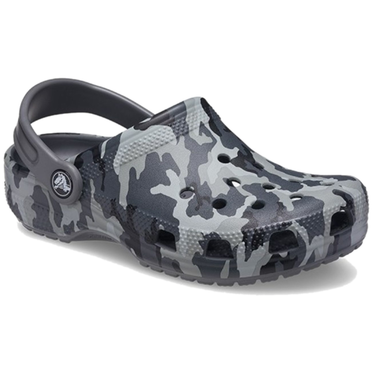 Dětské pantofle Crocs Classic Camo Clog K Velikost bot (EU): 36-37 / Barva: černá/šedá