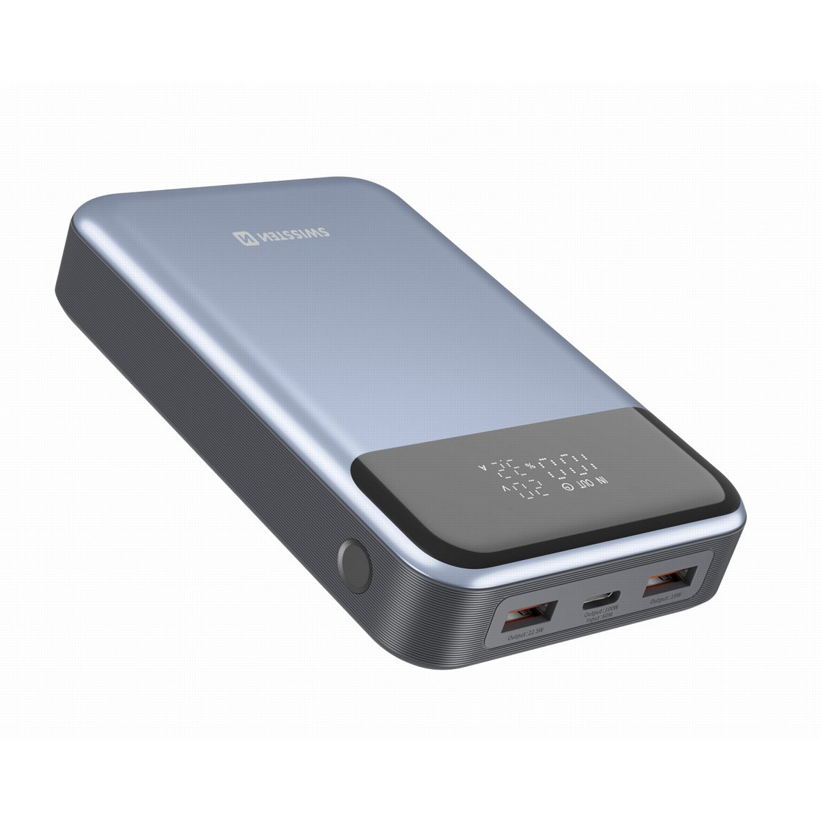 Powerbanka Swissten POWER BANK 20000 mAh Barva: černá/stříbrná