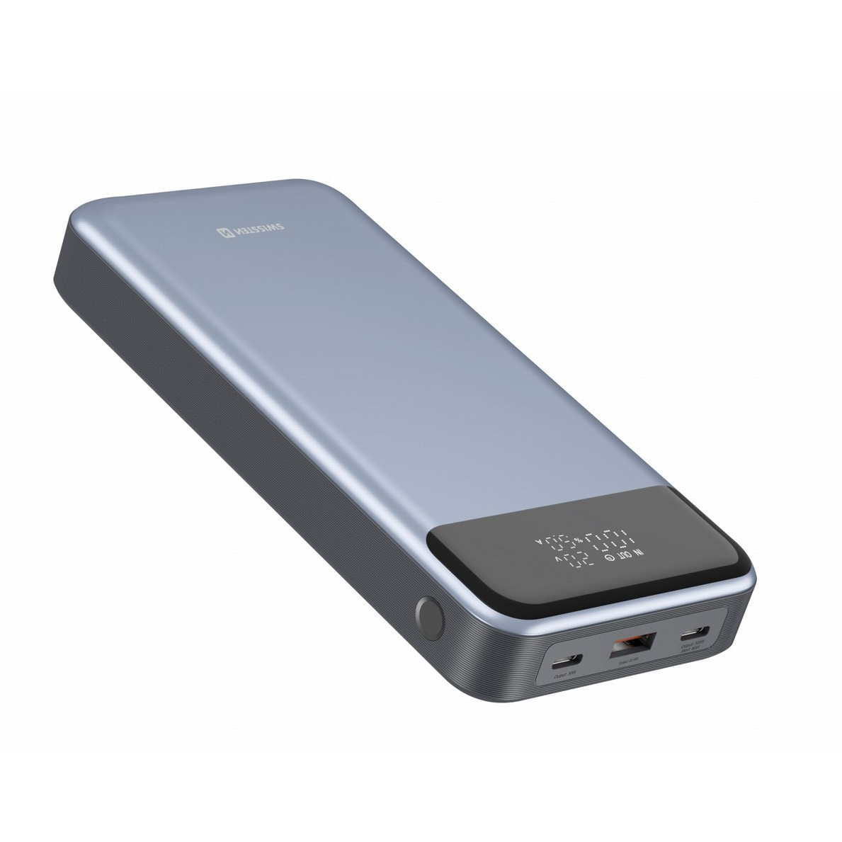 Powerbanka Swissten POWER BANK 30000 mAh Barva: černá/stříbrná