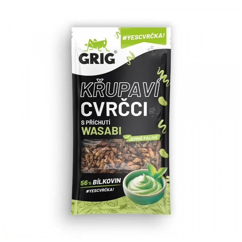 Jedlí cvrčci Grig Wasabi cvrčci 13 g