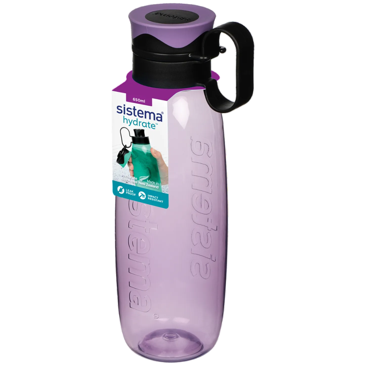 Láhev Sistema Hydrate Tritan Traverse Flip Top 650 ml Barva: fialová