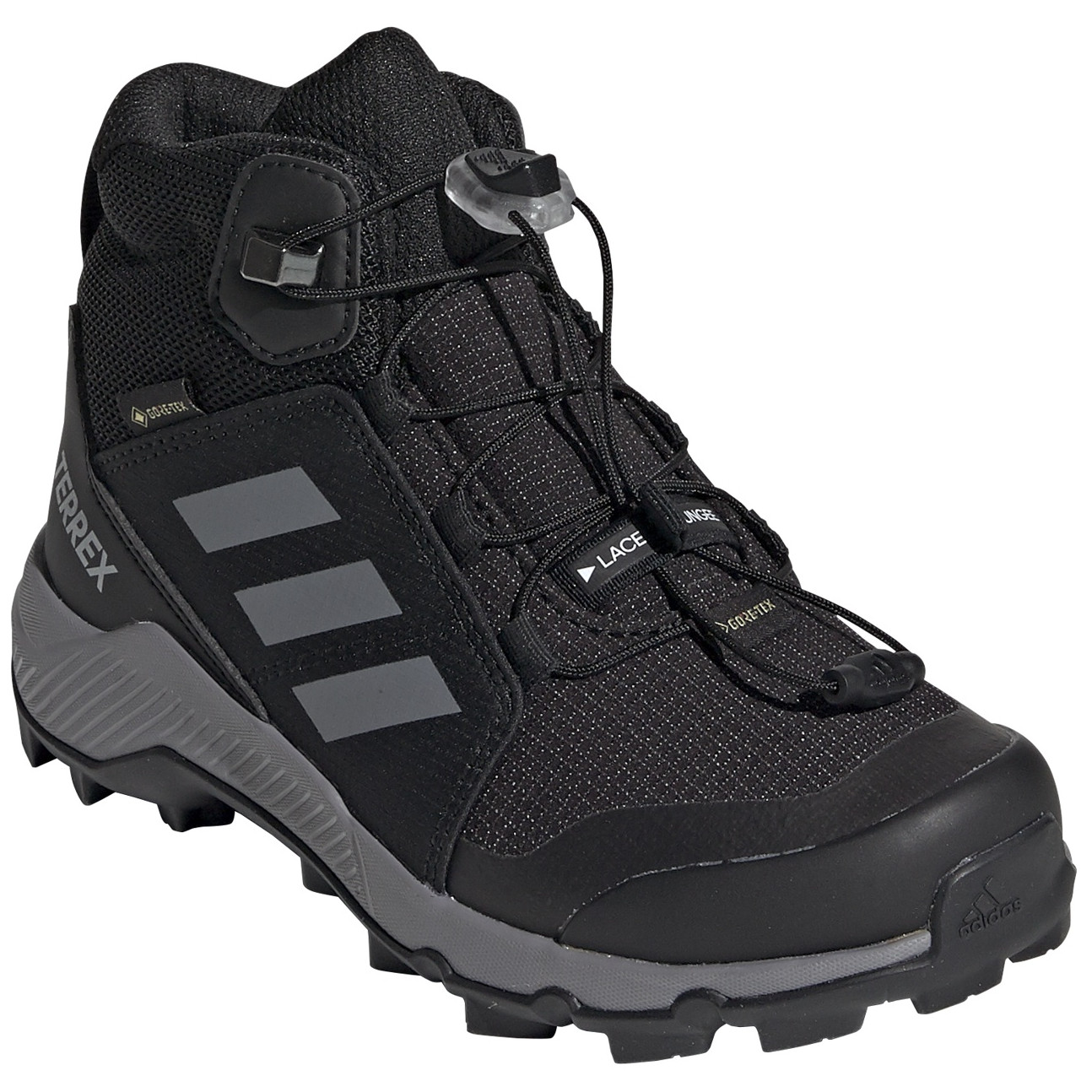 Dětské boty Adidas Terrex Mid Gtx K Dětská velikost bot (EU): 35 / Barva: černá/šedá