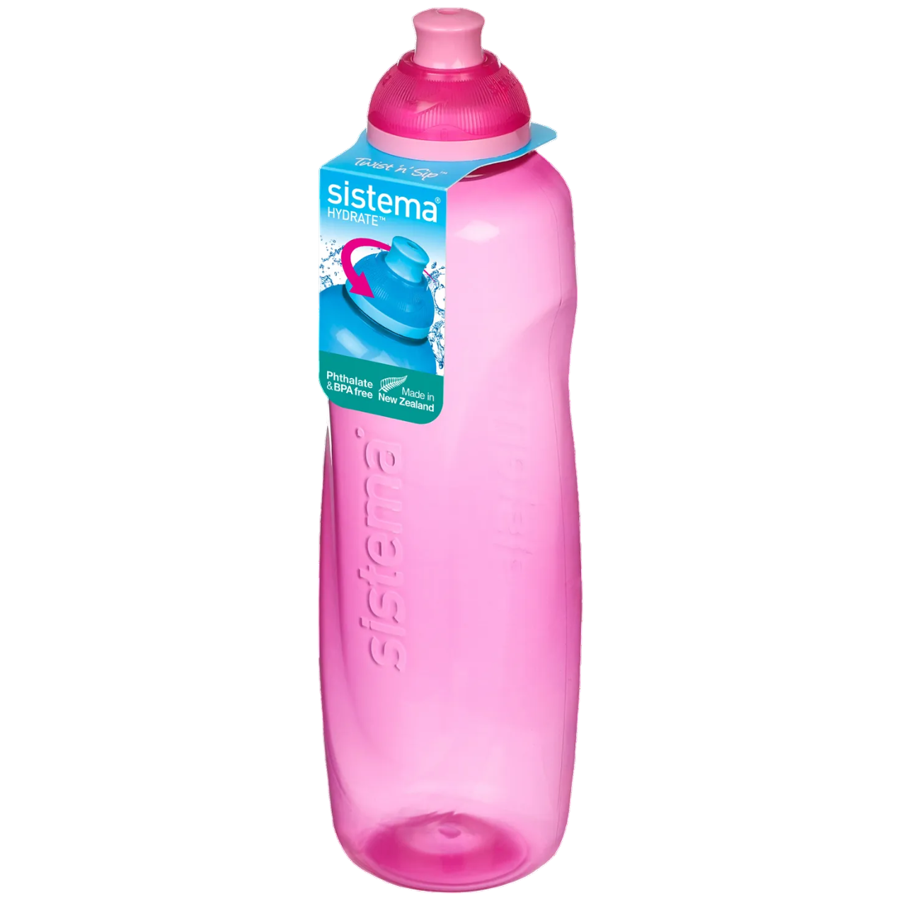 Láhev Sistema Helix Squeeze Twist ‘n’ Sip 600 ml Barva: růžová