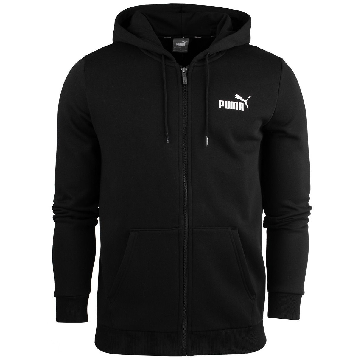 Pánská mikina Puma ESS Small Logo FZ Hoodie FL Velikost: L / Barva: černá